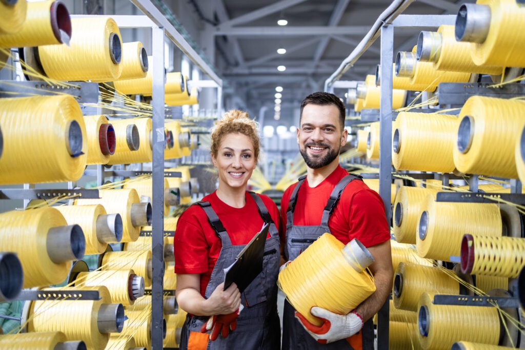 produktionsmitarbeiter textilfabrik